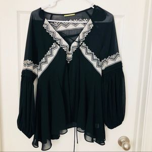 Black flowy blouse